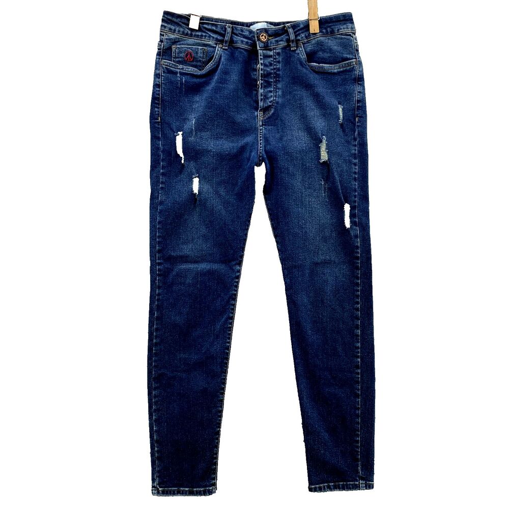 Love Moschino Jean Men 30x27* Skinny Distressed Streetwear Preppy Academia Skate